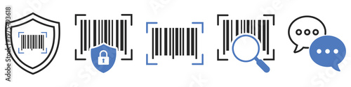 Decoding Digital: A collection of stylized bar codes, each embodying a facet of technology. From secure transactions to analytical insights, the image symbolizes the essence of modern data management.