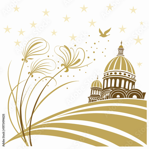 vector illustration of the eiffel tower