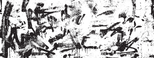 Abstract black and white graffiti marks on textured surface with abstract background texture background distressed grunge urban graffiti art street art