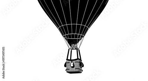 Hot air balloon basket closeup view.
