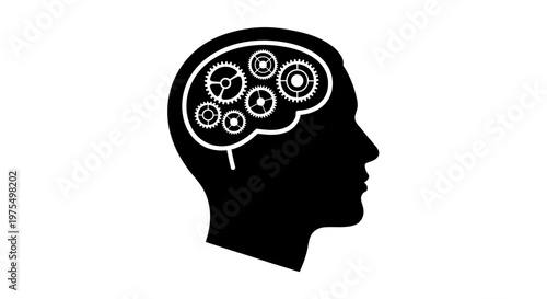 Black silhouette of a human head.