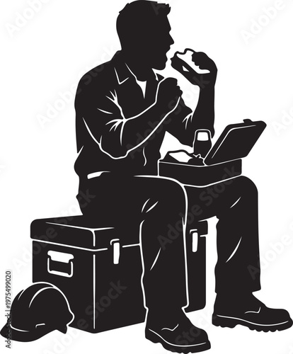 Labour Day Silhouette Collection, Worker Vector Art, Hardworking Professional Black Graphics, May Day Logo Design Elements