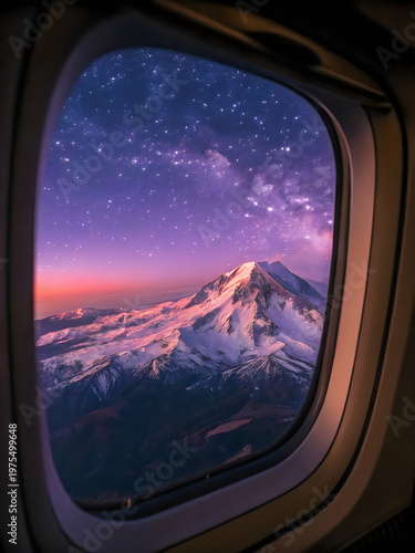 view from the window of airplane