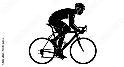 Cyclist Riding a Bicycle Fast.