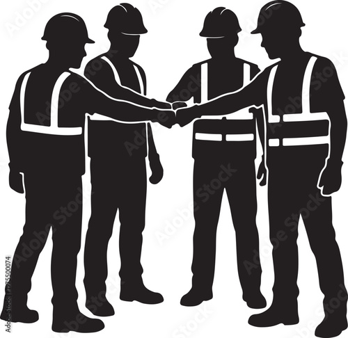 Labour Day Silhouette Collection, Worker Vector Art, Hardworking Professional Black Graphics, May Day Logo Design Elements