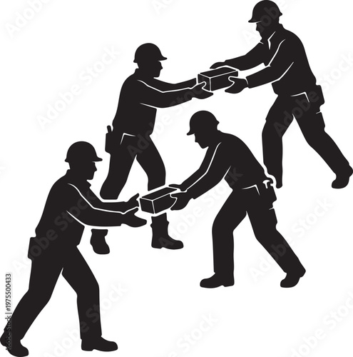 Labour Day Silhouette Collection, Worker Vector Art, Hardworking Professional Black Graphics, May Day Logo Design Elements