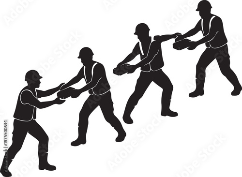 Labour Day Silhouette Collection, Worker Vector Art, Hardworking Professional Black Graphics, May Day Logo Design Elements