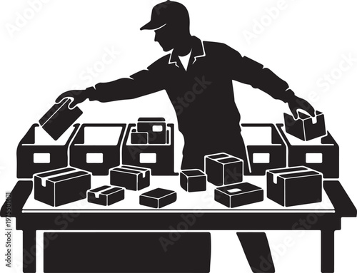 Labour Day Silhouette Collection, Worker Vector Art, Hardworking Professional Black Graphics, May Day Logo Design Elements