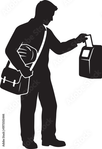 Labour Day Silhouette Collection, Worker Vector Art, Hardworking Professional Black Graphics, May Day Logo Design Elements