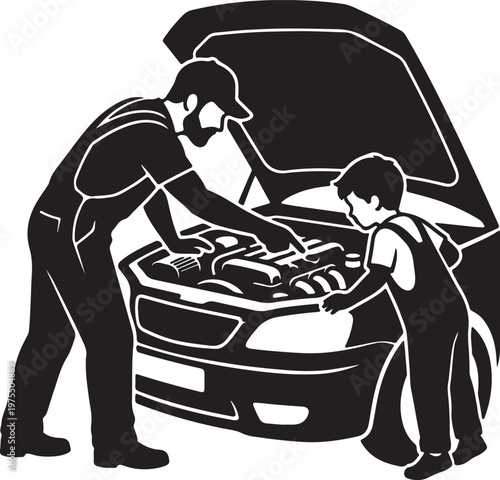 Labour Day Silhouette Collection, Worker Vector Art, Hardworking Professional Black Graphics, May Day Logo Design Elements