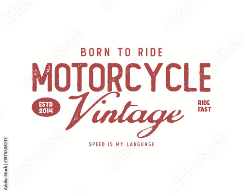 Motorcycle racing badges club emblems tshirt design Retro Racing Typography Graphics