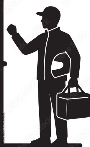 Labour Day Silhouette Collection, Worker Vector Art, Hardworking Professional Black Graphics, May Day Logo Design Elements