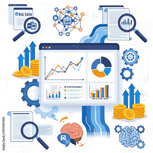 set of infographic elements and icons