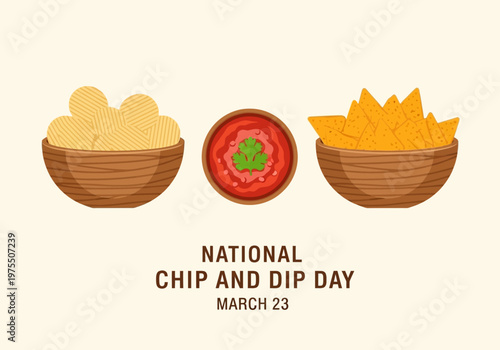 National chip and dip day illustration