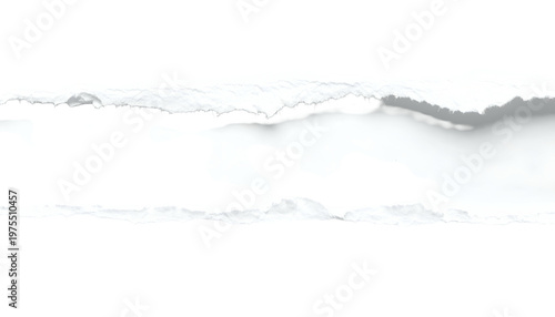 Abstract black and white image; a jagged, horizontal shape with negative space