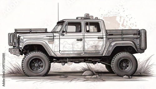 Large Pickup Truck Vehicle.
