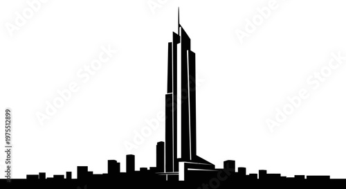 Tall Skyscraper Cityscape Urban Building.