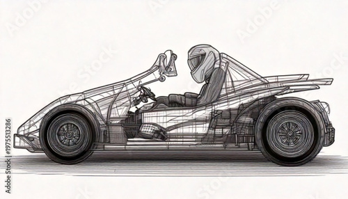 Lego Car with Lion Driver.