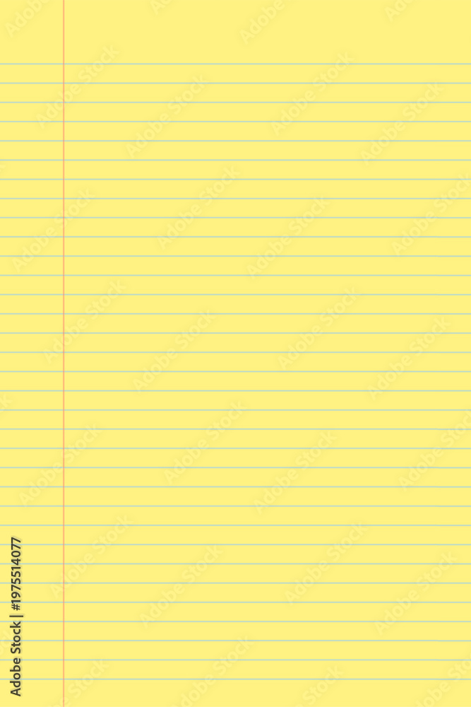 Naklejka premium Yellow legal pad pages with lined designs