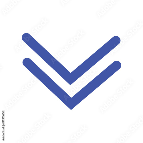 Blue double chevron icon for navigation or selection