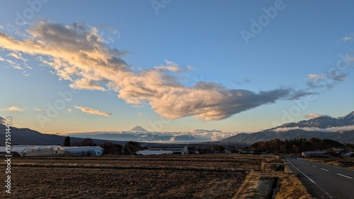 富士山と雲
