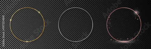 Set of three circle frames