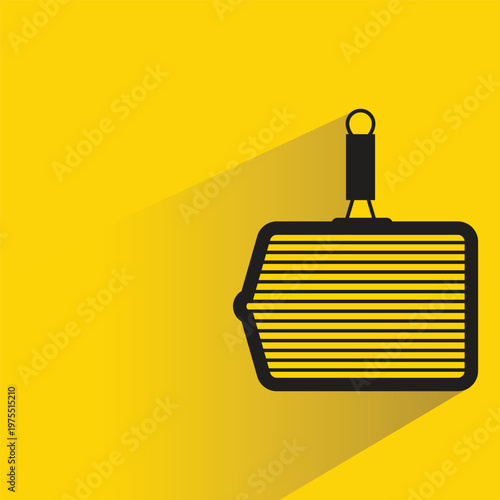 pan icon with shadow on yellow background