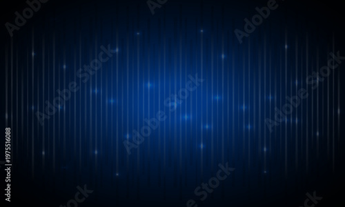 Abstract dark blue technology background with glowing vertical lines and digital light particles representing cyber data flow and connectivity
