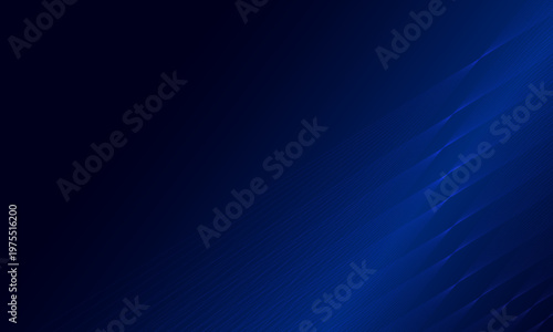 Abstract dark blue background featuring elegant wavy lines and smooth gradient for professional corporate and digital technology design artwork
