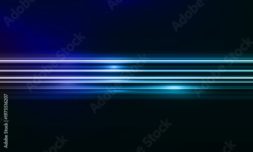 Abstract futuristic technology background with glowing blue and purple horizontal light streaks representing high speed digital data flow concept
