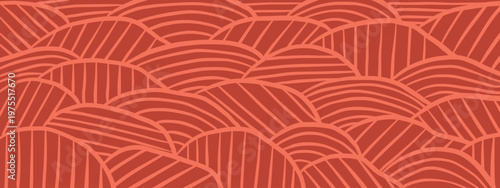 Vineyard landscape design. Wavy farm field lines pattern.