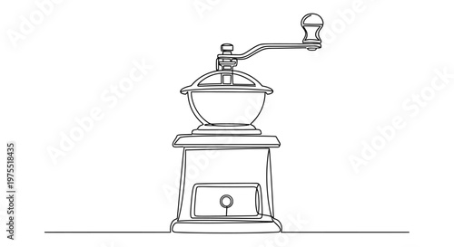 Vintage manual coffee grinder machine.