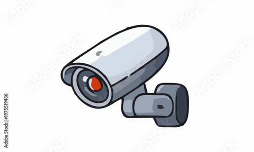 line art color of cctv cartoon illustration