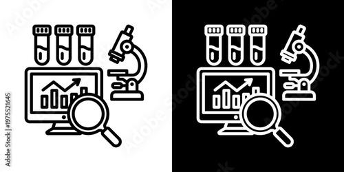 Blood Oxygen Icon In Black And White Style