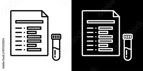 Clinical Readings Icon In Black And White Style