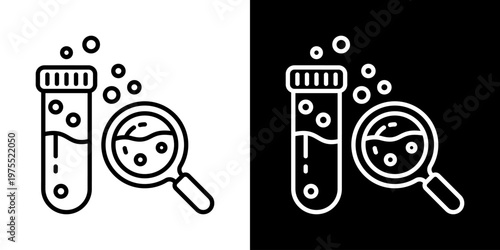 Digital Health Tracking Icon In Black And White Style