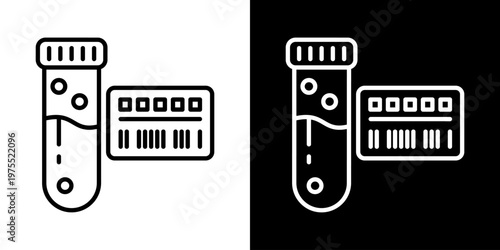 Patient Vital Insights Icon In Black And White Style
