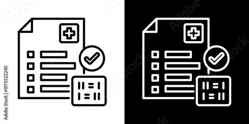 Personalized Vital Monitoring Icon In Black And White Style