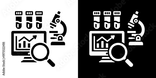 Blood Oxygen Icon In Black And White Style