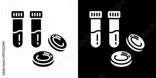 Health Metrics Icon In Black And White Style