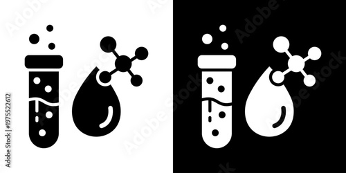 Biometric Data Icon In Black And White Style