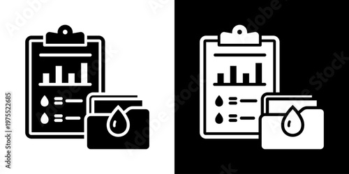 Vital Data Stream Icon In Black And White Style