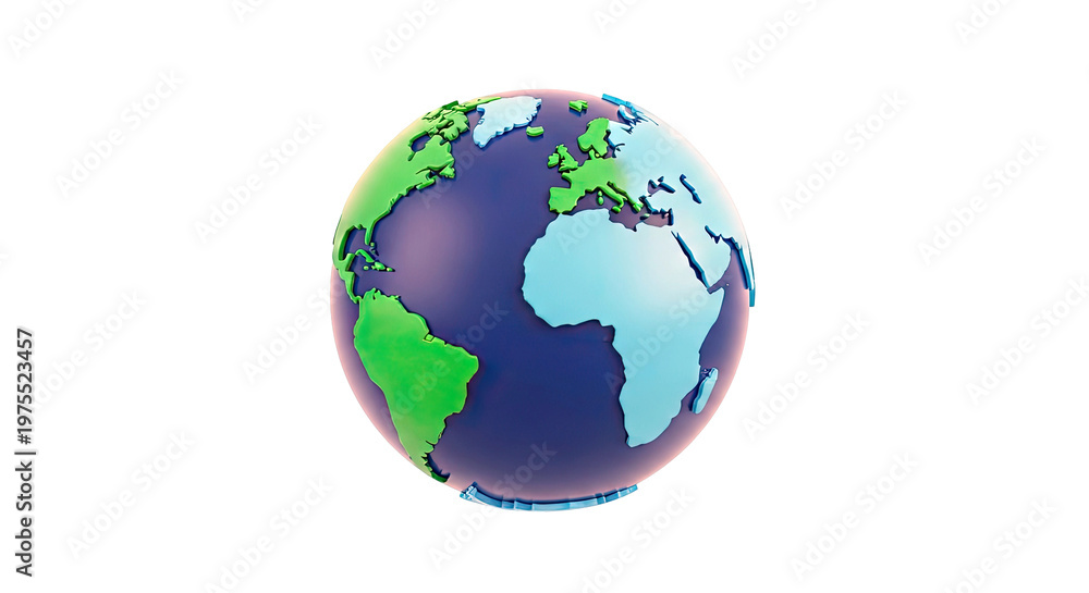 Fototapeta premium Stylized Globe of Earth