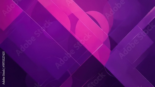 Wallpaper Mural Abstract Geometric Shapes in Vibrant Purple and Pink Hues. Torontodigital.ca