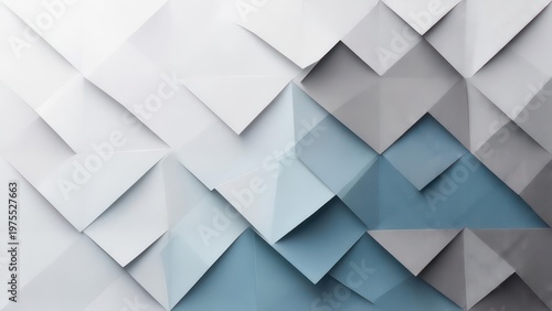 Wallpaper Mural Abstract Geometric Pattern with Overlapping Squares in Blue and Gray Tones. Torontodigital.ca