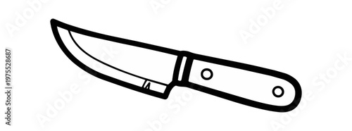 Knife illustration against black background
