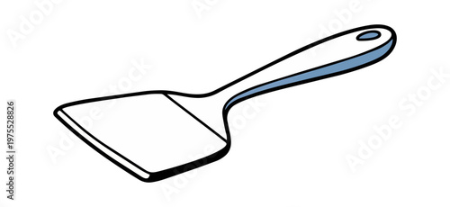 Spatula illustration on black background culinary concept kitchen utensil