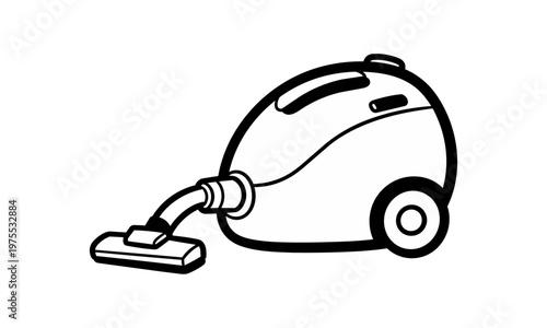 Vacuum cleaner illustration for cleaning and housework concept