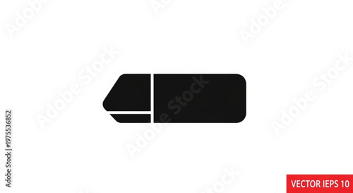 A minimalist vector graphic of a USB flash drive icon in a flat design style