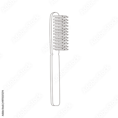 hair brush line icon simple grooming hygiene vector